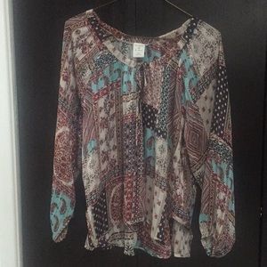 Multicolor Boho top